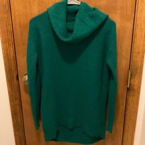 LOFT green cowlneck sweater
